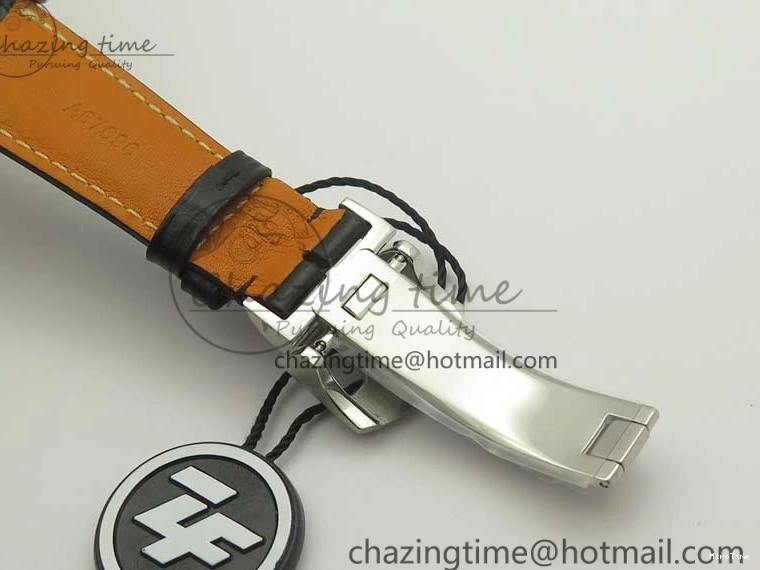 MIROTIME 0110 Portugieser Chrono  42 IW390403 ZF 1:1 Best Edition White Dial Blue Hand on Black Leather Strap A WellDesigned 7190